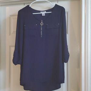 Navy women's blouse. Perfect condition. NWOT.